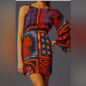 Anthropologie Farm Rio one arm top